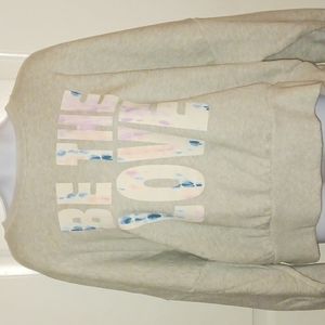 BE THE LOVE TIE DYE WRITING SWEATSHIRT (NWT)